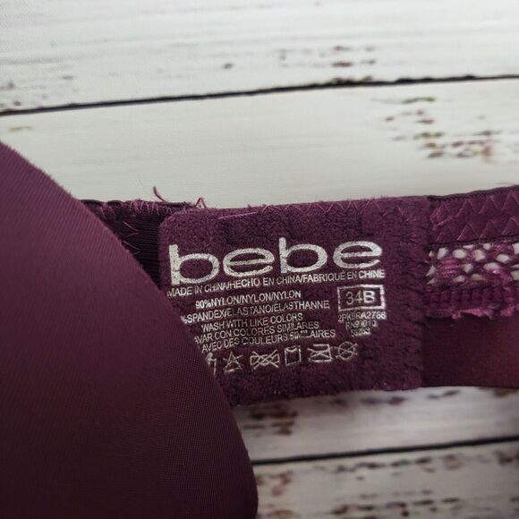 BeBe Bra 34B Womens Underwired Padded Push Up Adjustable Straps - Picture 12 of 16